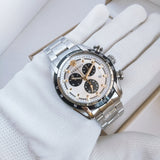 Buy Shop Versace V-Ray Chronograph Quartz Silver Dial Silver Steel Strap Watch For Men - VE2I00321 USA Online