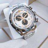 Buy Shop Versace V-Ray Chronograph Quartz Silver Dial Silver Steel Strap Watch For Men - VE2I00321 USA Online