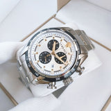 Buy Shop Versace V-Ray Chronograph Quartz Silver Dial Silver Steel Strap Watch For Men - VE2I00321 USA Online