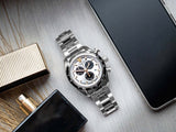 Buy Shop Versace V-Ray Chronograph Quartz Silver Dial Silver Steel Strap Watch For Men - VE2I00321 USA Online