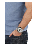 Buy Shop Versace V-Ray Chronograph Quartz Silver Dial Silver Steel Strap Watch For Men - VE2I00321 USA Online