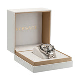 Buy Shop Versace V-Ray Chronograph Quartz Silver Dial Silver Steel Strap Watch For Men - VE2I00321 USA Online