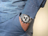 Buy Shop Versace V-Ray Chronograph Quartz Silver Dial Silver Steel Strap Watch For Men - VE2I00321 USA Online