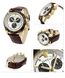 Buy Shop Versace V-Ray Chronograph Quartz White Dial Brown Leather Strap Watch For Men - VE2I00221 USA Online
