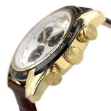 Buy Shop Versace V-Ray Chronograph Quartz White Dial Brown Leather Strap Watch For Men - VE2I00221 USA Online