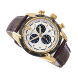 Buy Shop Versace V-Ray Chronograph Quartz White Dial Brown Leather Strap Watch For Men - VE2I00221 USA Online