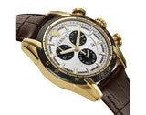 Buy Shop Versace V-Ray Chronograph Quartz White Dial Brown Leather Strap Watch For Men - VE2I00221 USA Online