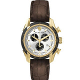 Buy Shop Versace V-Ray Chronograph Quartz White Dial Brown Leather Strap Watch For Men - VE2I00221 USA Online
