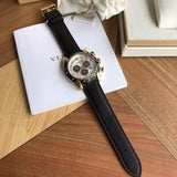 Buy Shop Versace V-Ray Chronograph White Dial Black Leather Strap Watch for Men - VDB040014 USA Online