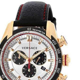 Buy Shop Versace V-Ray Chronograph White Dial Black Leather Strap Watch for Men - VDB040014 USA Online