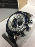 Buy Shop Versace V-Ray Quartz Silver Dial Black Leather Strap Watch for Men - VDB010014 USA Online