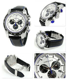 Buy Shop Versace V-Ray Quartz Silver Dial Black Leather Strap Watch for Men - VDB010014 USA Online
