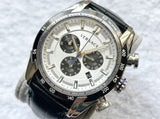 Buy Shop Versace V-Ray Quartz Silver Dial Black Leather Strap Watch for Men - VDB010014 USA Online