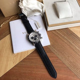 Buy Shop Versace V-Ray Quartz Silver Dial Black Leather Strap Watch for Men - VDB010014 USA Online