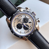 Buy Shop Versace V-Ray Quartz Silver Dial Black Leather Strap Watch for Men - VDB010014 USA Online