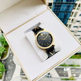 Buy Shop Versace V-Twist Black Dial Black Leather Strap Watch for Women - VELS00619 USA Online