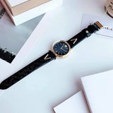 Buy Shop Versace V-Twist Black Dial Black Leather Strap Watch for Women - VELS00619 USA Online