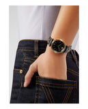 Buy Shop Versace V-Twist Black Dial Black Leather Strap Watch for Women - VELS00619 USA Online