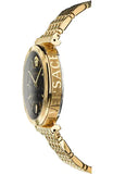 Buy Shop Versace V-Twist Black Dial Gold Mesh Bracelet Watch for Women - VELS00819 USA Online
