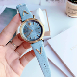Buy Shop Versace V-Twist Blue Dial Blue Leather Strap Watch for Women - VELS00319 USA Online