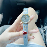 Buy Shop Versace V-Twist Blue Dial Blue Leather Strap Watch for Women - VELS00319 USA Online