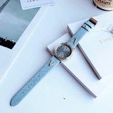Buy Shop Versace V-Twist Blue Dial Blue Leather Strap Watch for Women - VELS00319 USA Online