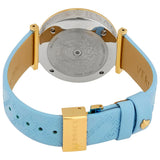 Buy Shop Versace V-Twist Blue Dial Blue Leather Strap Watch for Women - VELS00319 USA Online