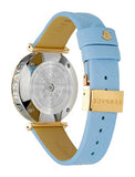 Buy Shop Versace V-Twist Blue Dial Blue Leather Strap Watch for Women - VELS00319 USA Online