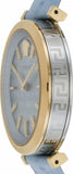 Buy Shop Versace V-Twist Blue Dial Blue Leather Strap Watch for Women - VELS00319 USA Online