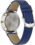 Buy Shop Versace V-Twist Quartz Blue Dial Blue Leather Strap Watch for Women - VELS00119 USA Online