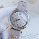Buy Shop Versace V-Twist Quartz Purple Dial Purple Leather Strap Watch for Women - VELS00219 USA Online