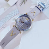 Buy Shop Versace V-Twist Quartz Purple Dial Purple Leather Strap Watch for Women - VELS00219 USA Online