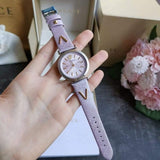 Buy Shop Versace V-Twist Quartz Purple Dial Purple Leather Strap Watch for Women - VELS00219 USA Online