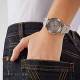 Buy Shop Versace V-Twist Quartz Purple Dial Purple Leather Strap Watch for Women - VELS00219 USA Online