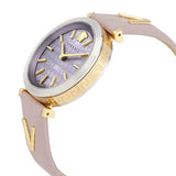 Buy Shop Versace V-Twist Quartz Purple Dial Purple Leather Strap Watch for Women - VELS00219 USA Online