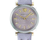 Buy Shop Versace V-Twist Quartz Purple Dial Purple Leather Strap Watch for Women - VELS00219 USA Online