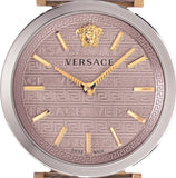 Buy Shop Versace V-Twist Quartz Purple Dial Purple Leather Strap Watch for Women - VELS00219 USA Online