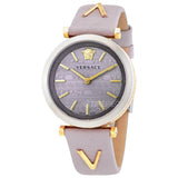 Buy Shop Versace V-Twist Quartz Purple Dial Purple Leather Strap Watch for Women - VELS00219 USA Online