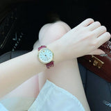 Buy Shop Versace V-Twist Silver Dial Red Leather Strap Watch for for Women - VELS00519 USA Online