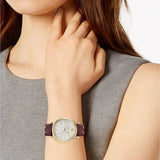 Buy Shop Versace V-Twist Silver Dial Red Leather Strap Watch for for Women - VELS00519 USA Online