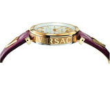 Buy Shop Versace V-Twist Silver Dial Red Leather Strap Watch for for Women - VELS00519 USA Online