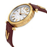 Buy Shop Versace V-Twist Silver Dial Red Leather Strap Watch for for Women - VELS00519 USA Online
