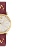 Buy Shop Versace V-Twist Silver Dial Red Leather Strap Watch for for Women - VELS00519 USA Online