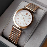 Buy Shop Versace V-Twist White Dial Two Tone Mesh Bracelet Watch for Women - VELS00719 USA Online