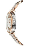 Buy Shop Versace V-Twist White Dial Two Tone Mesh Bracelet Watch for Women - VELS00719 USA Online