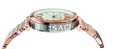 Buy Shop Versace V-Twist White Dial Two Tone Mesh Bracelet Watch for Women - VELS00719 USA Online