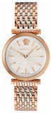 Buy Shop Versace V-Twist White Dial Two Tone Mesh Bracelet Watch for Women - VELS00719 USA Online