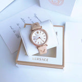 Buy Shop Versace V-Twist White Dial White Leather Strap Watch for Women - VELS00419 USA Online
