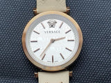 Buy Shop Versace V-Twist White Dial White Leather Strap Watch for Women - VELS00419 USA Online