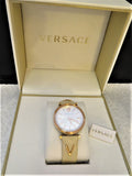 Buy Shop Versace V-Twist White Dial White Leather Strap Watch for Women - VELS00419 USA Online